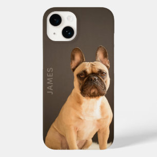 Coque Pour iPhone 14 Français Bulldog Nom personnalisé Chien