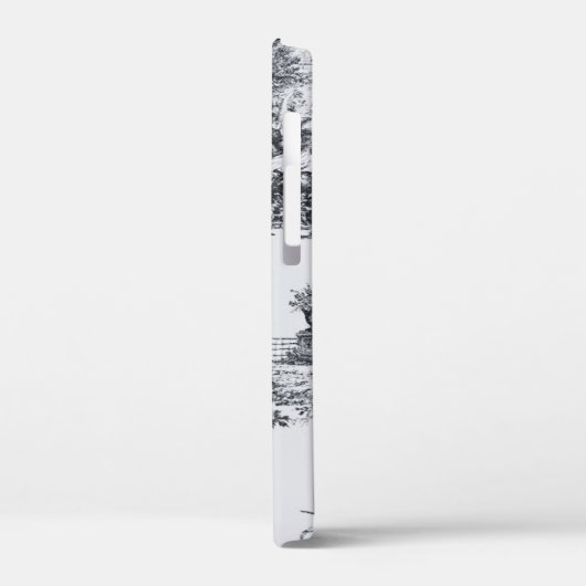 Coques Case-Mate iPhone Française toile de jouy noir et blanc élégant (Verso / Gauche)