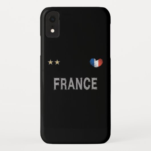 Coques Case-Mate iPhone France Football Fan Chemise Coeur (Dos)