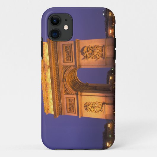 Coques Case-Mate iPhone France, Paris, Arc de Triomphe au crépuscule. (Dos)