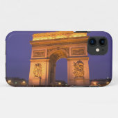 Coques Case-Mate iPhone France, Paris, Arc de Triomphe au crépuscule. (Dos (Horizontal))