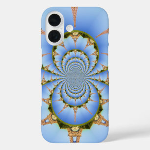 Coques iPhone 16 France Paris Tour Eiffel Kaleidoscope Bleu Beau