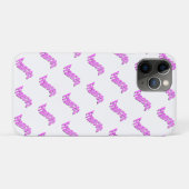 Coques Case-Mate iPhone Frances en mosaïque rose Nom, (Dos (Horizontal))