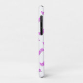 Coques Case-Mate iPhone Frances en mosaïque rose Nom, (Dos/Gauche)