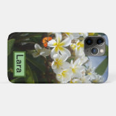 Coques Case-Mate iPhone Frangipanis avec papillon, Customisé (Dos (Horizontal))