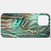 Coques Case-Mate iPhone Freak texture cyane grisâtre et découpe numérique (Verso (horizontal))