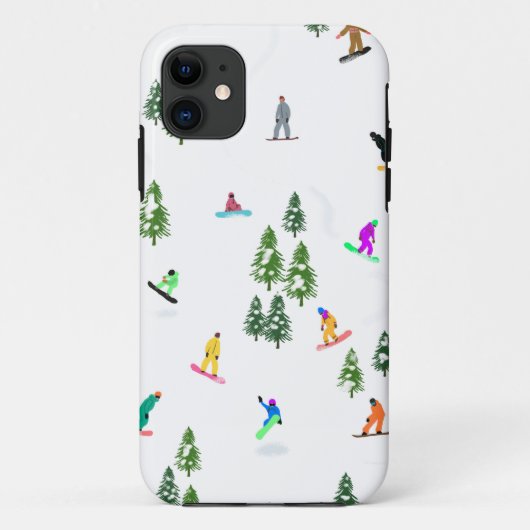 Coques Case-Mate iPhone Freeride Snowboarder Illustration de snowboard (Dos)
