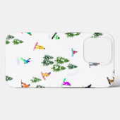 Coques Case-Mate iPhone Freeride Snowboarder Illustration de snowboard (Verso (horizontal))