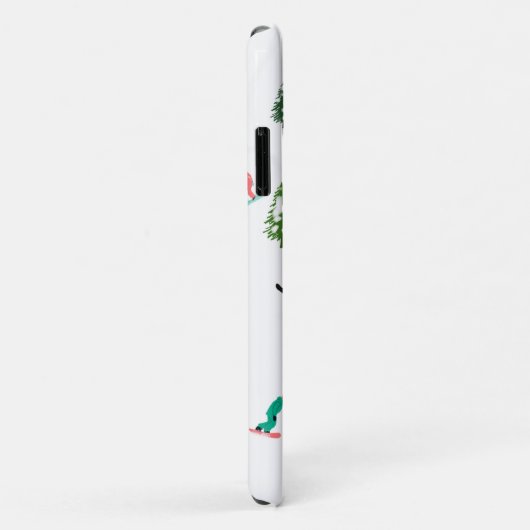 Coques Case-Mate iPhone Freeride Snowboarder Illustration de snowboard (Dos/Droite)
