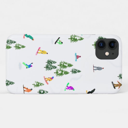 Coques Case-Mate iPhone Freeride Snowboarder Illustration de snowboard (Dos (Horizontal))