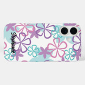Coques Case-Mate iPhone Freestyle Floral - Fleurs Rétro Dessinées À La Mai (Verso (horizontal))