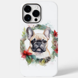 Coque Pour Pour iPhone 14 Pro Max French Bulldog Christmas Wreath Festive Pup