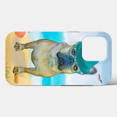 Coques Case-Mate iPhone French Bulldog sur la plage (Verso (horizontal))