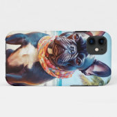 Coques Case-Mate iPhone French Bulldog sur la plage, cadeau d'été pour amo (Dos (Horizontal))
