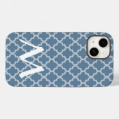 Coques Case-Mate iPhone French Grey Marocain Moods Quatrefoil (Verso (horizontal))