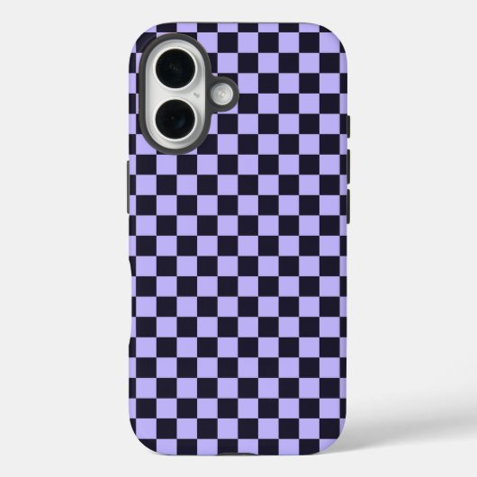 Coques Case-Mate iPhone French lilac checkerboard pattern (Verso)