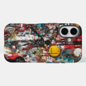 Coques Case-Mate iPhone Fréquence de graffiti (Verso (horizontal))