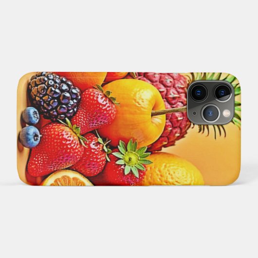 Coques Case-Mate iPhone Fresh Bounty: Vibrant Fruit Harvest Design  (Dos (Horizontal))