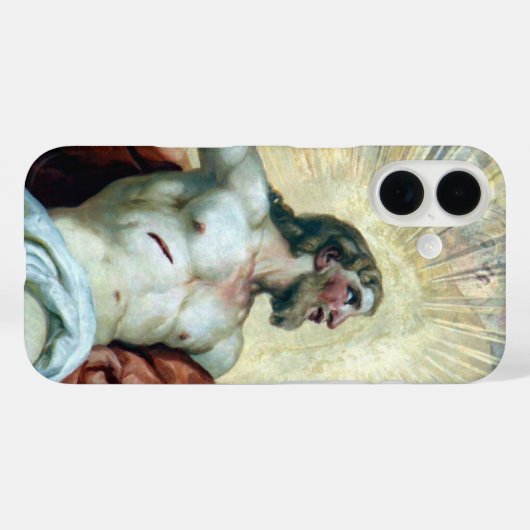 Coques Case-Mate iPhone fresque de jésus (Verso (horizontal))