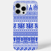 Coques Case-Mate iPhone Fret grec, Motif méditerranéen, Bleu (Verso)