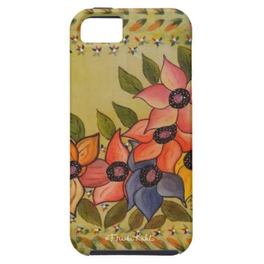 Coques Case-Mate iPhone Frida Kahlo Flore Peinte (Dos)