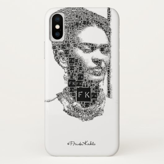 Coques Case-Mate iPhone Frida Kahlo Portrait noir et blanc (Dos)