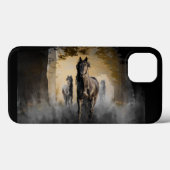 Coques Case-Mate iPhone Friesian Horse Hallo (Verso (horizontal))