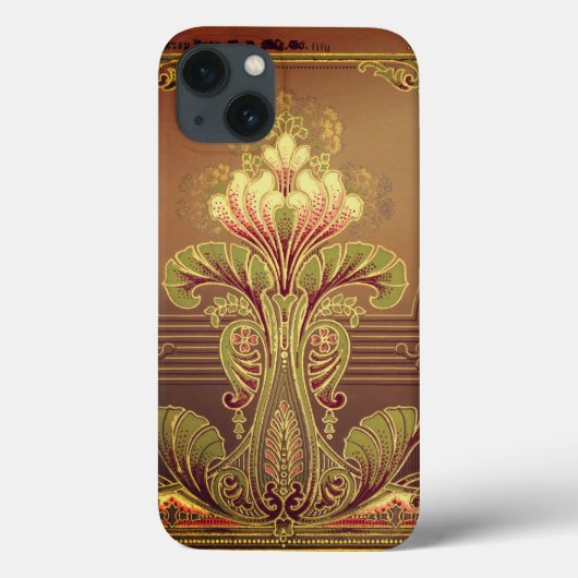Coques Case-Mate iPhone frise florale victorienne élégante fleur Art nouve (Verso)