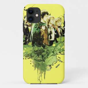 Coque iPhone 11 FRODO™ avec Hobbits Vector Collage