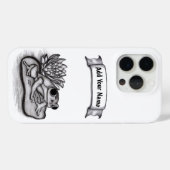 Coques Case-Mate iPhone Froggy with Lotus Flower, Ajouter votre nom (Verso (horizontal))