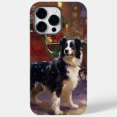 Coques Case-Mate iPhone Frontière Collie Festive de Noël (Verso)