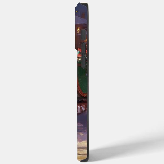 Coques Case-Mate iPhone Frontière Collie Festive de Noël (Verso / Gauche)