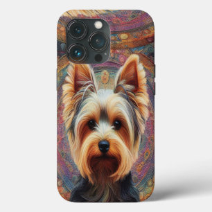 Case-Mate iPhone Case Frontière colorée du Yorkshire Terrier chien réali