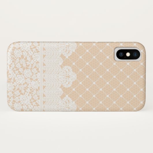 Coques Case-Mate iPhone Frontière de dentelle (Dos (Horizontal))
