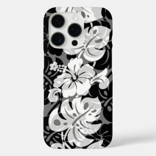 Coques iPhone 16 Pro Frontière de Kalakaua Hibiscus hawaïen Noir