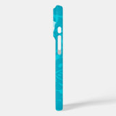 Coques Case-Mate iPhone Frontière de Kalakaua Hibiscus hawaïen Turquoise (Verso / Gauche)