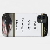 Coques Case-Mate iPhone Frontière des lèvres du drapeau américain (Dos (Horizontal))