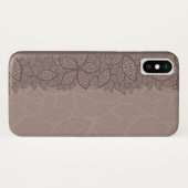 Coques Case-Mate iPhone Frontière et arrière - plan de motif de feuille (Dos (Horizontal))