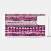 Coques Case-Mate iPhone Frontière ethnique de Fuchsia Abstraite (Verso (horizontal))