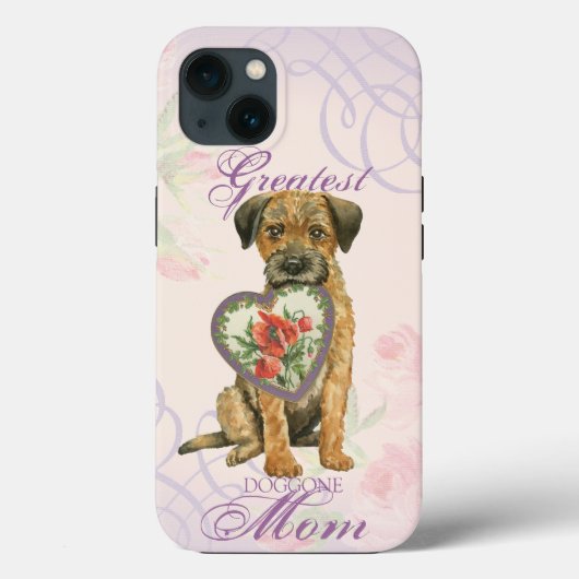 Coques Case-Mate iPhone Frontière Terrier Heart Maman (Verso)