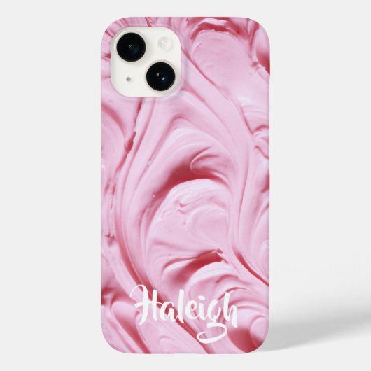 Coques Case-Mate iPhone Frosting Cupcake rose Personnalisé (Verso)