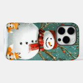 Coques Case-Mate iPhone Frosty Winter Whimsical Snowman Fox Wonderland (Verso (horizontal))