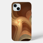 Coques Case-Mate iPhone Frottement Abstrait Dégradé Brown Fractal (Verso)
