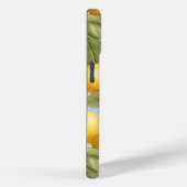 Coques Case-Mate iPhone Fruit de citron jaune, bleu clair et or esthétique (Verso / Droite)