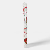 Coques Case-Mate iPhone Fruit de dragon rouge sur blanc (Verso / Gauche)