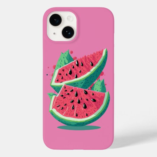 Coques Case-Mate iPhone Fruit de pastèque rose frais (Verso)