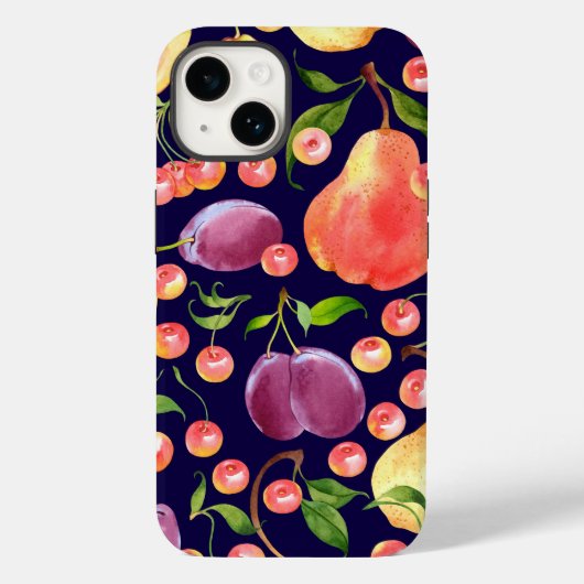 Coques Case-Mate iPhone Fruit de raisin pourpre | iPhone 14 Coque-Mate (Verso)