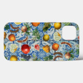 Coques Case-Mate iPhone Fruit d'été méditerranéen & Mosaïque Bleue Blanc (Verso (horizontal))