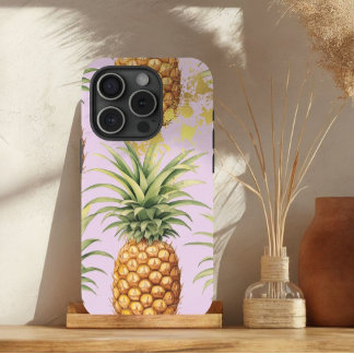 Coque Pour iPhone 15 Fruit d'orange, de mauve et d'ananas