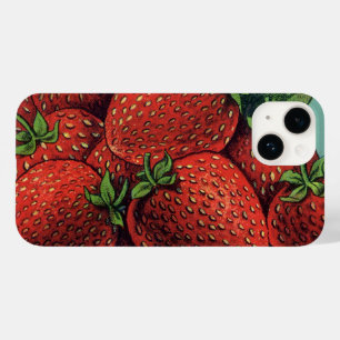 Coque Pour iPhone 14 Fruit vintage Crate Étiquette Art Patriot Fraises